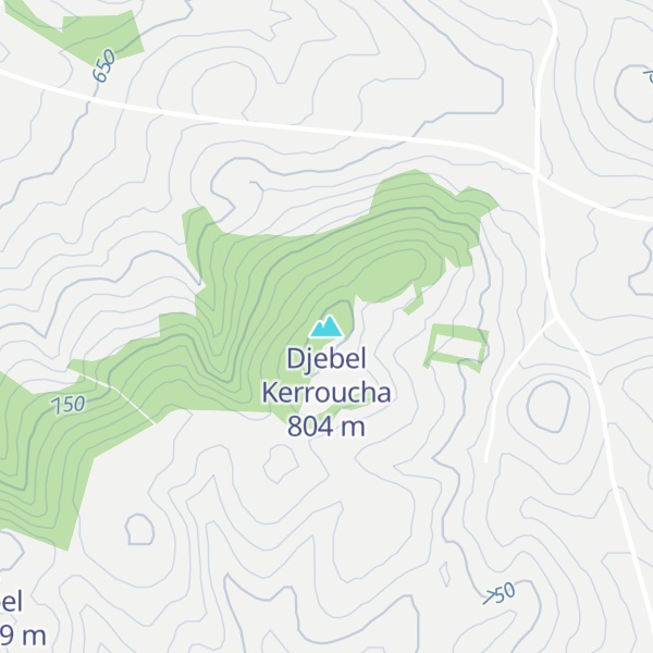 Map of Djebel Kerroucha