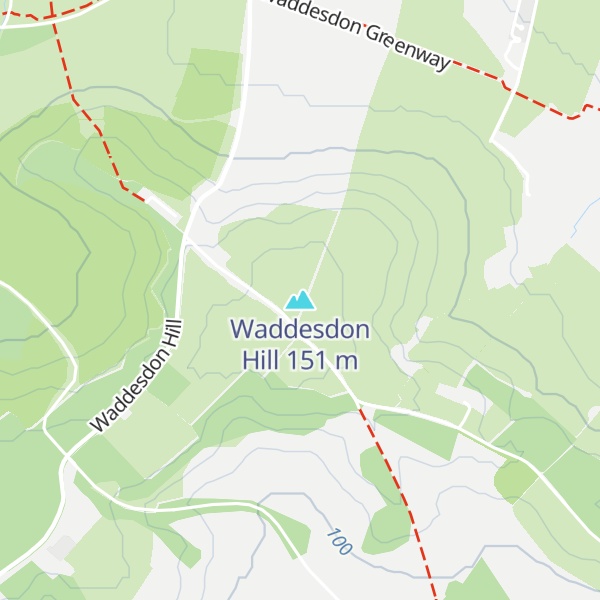 Map of Waddesdon Hill