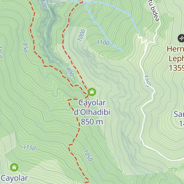 Map of Cayolar d'Olhadibi
