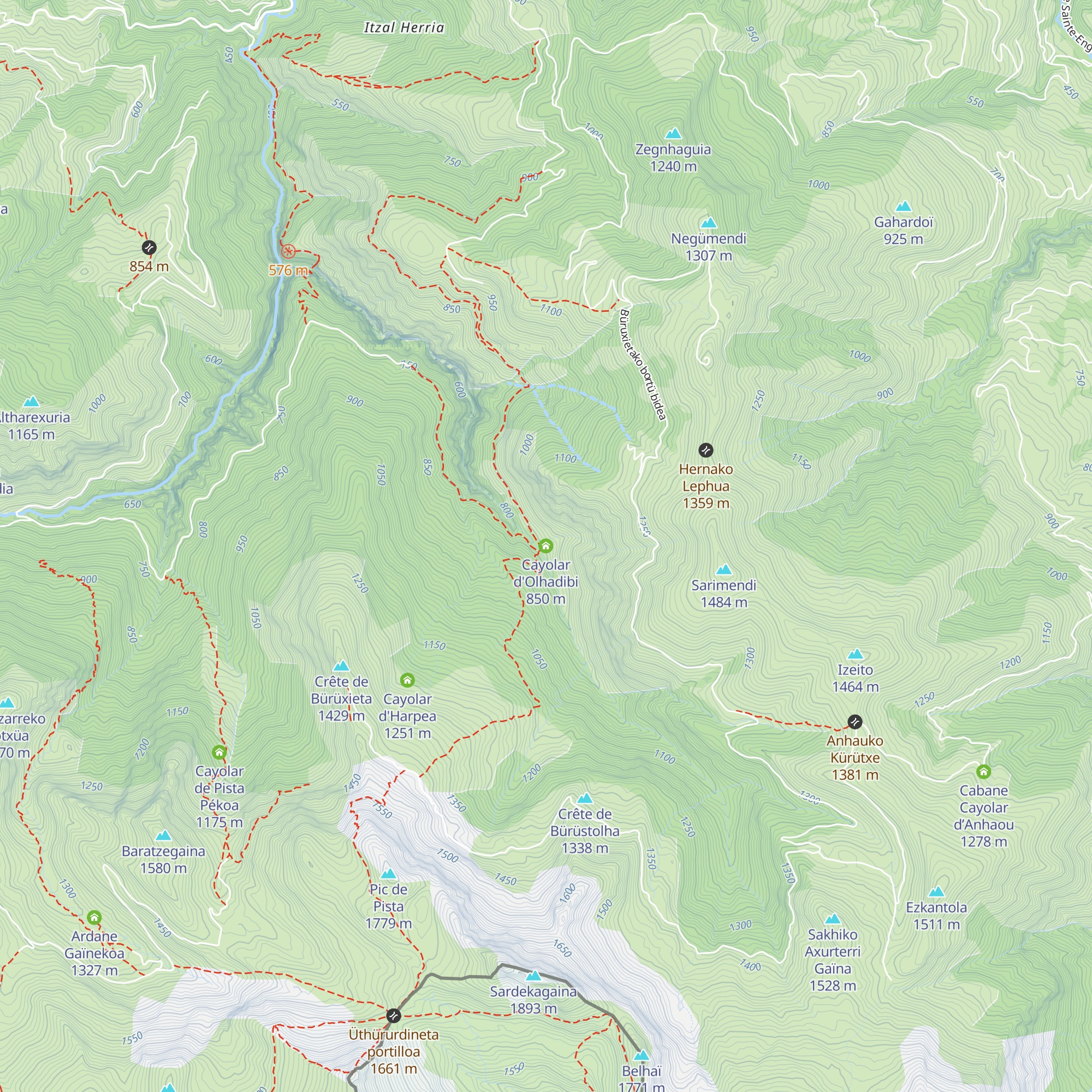 Cayolar d'Olhadibi map