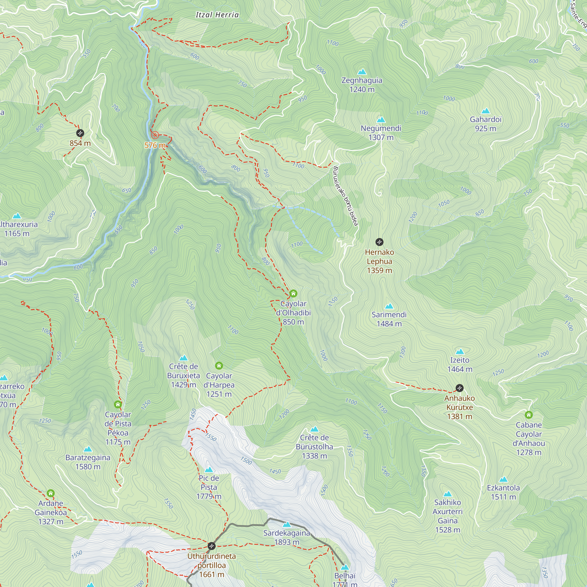 Cayolar d'Olhadibi map