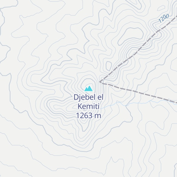 Map of Djebel el Kemiti