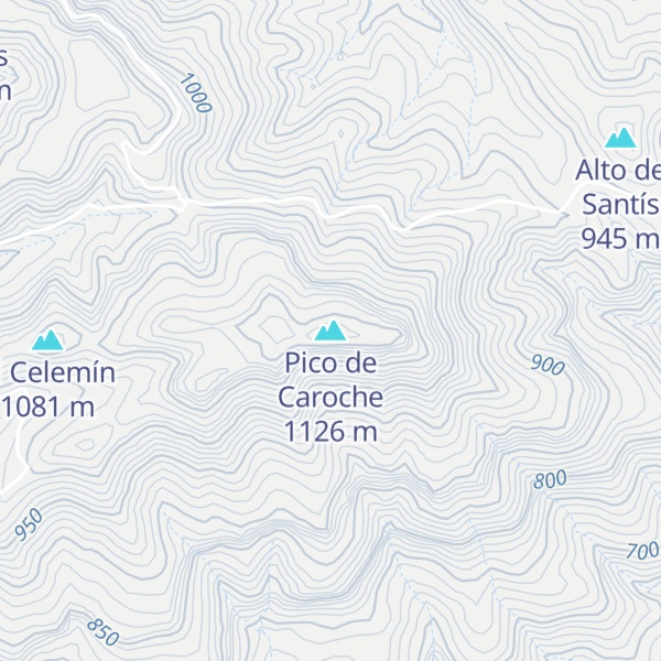 Map of Pico de Caroche