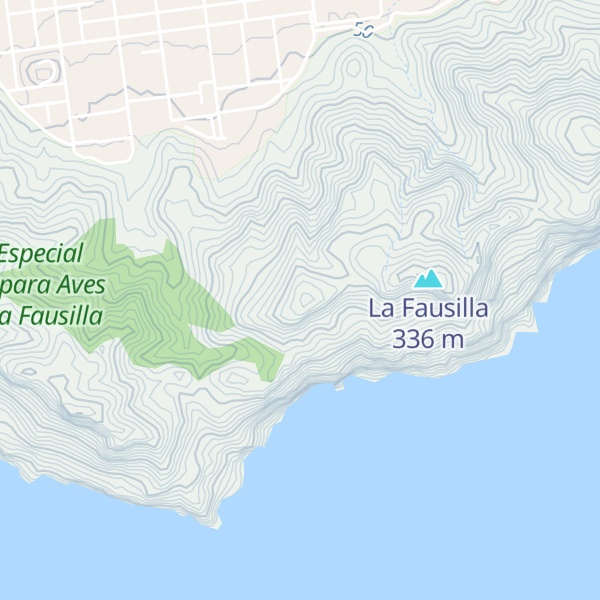 Map of Sierra de la Fausilla