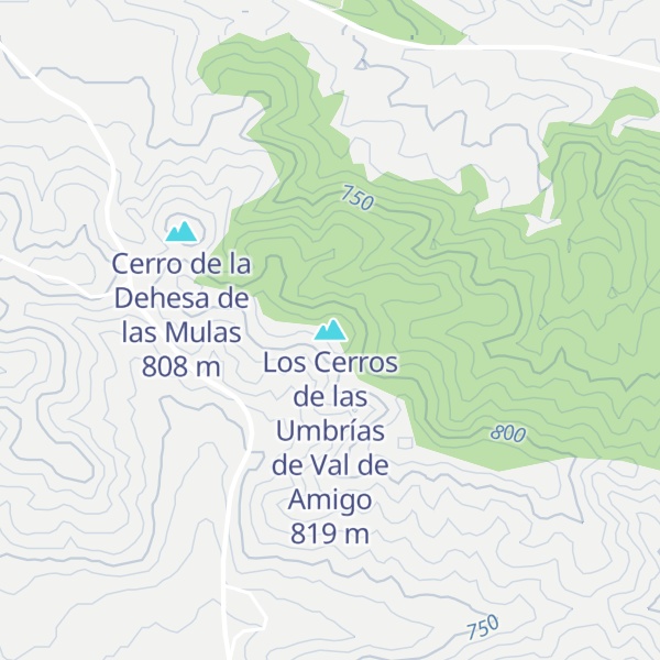 Map of Los Cerros de las Umbrías de Val de Amigo