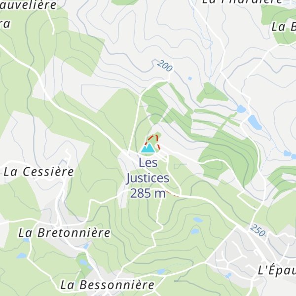 Map of Les Justices