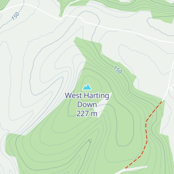Map of West Harting Down