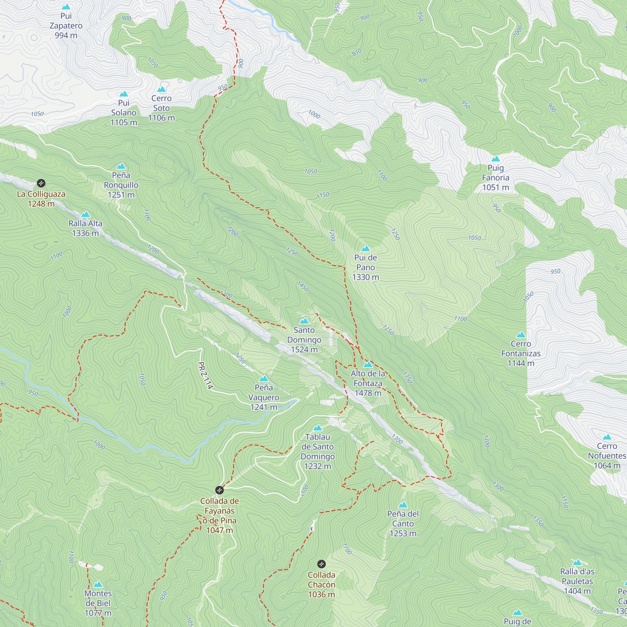 Refugio de Santo Domingo map