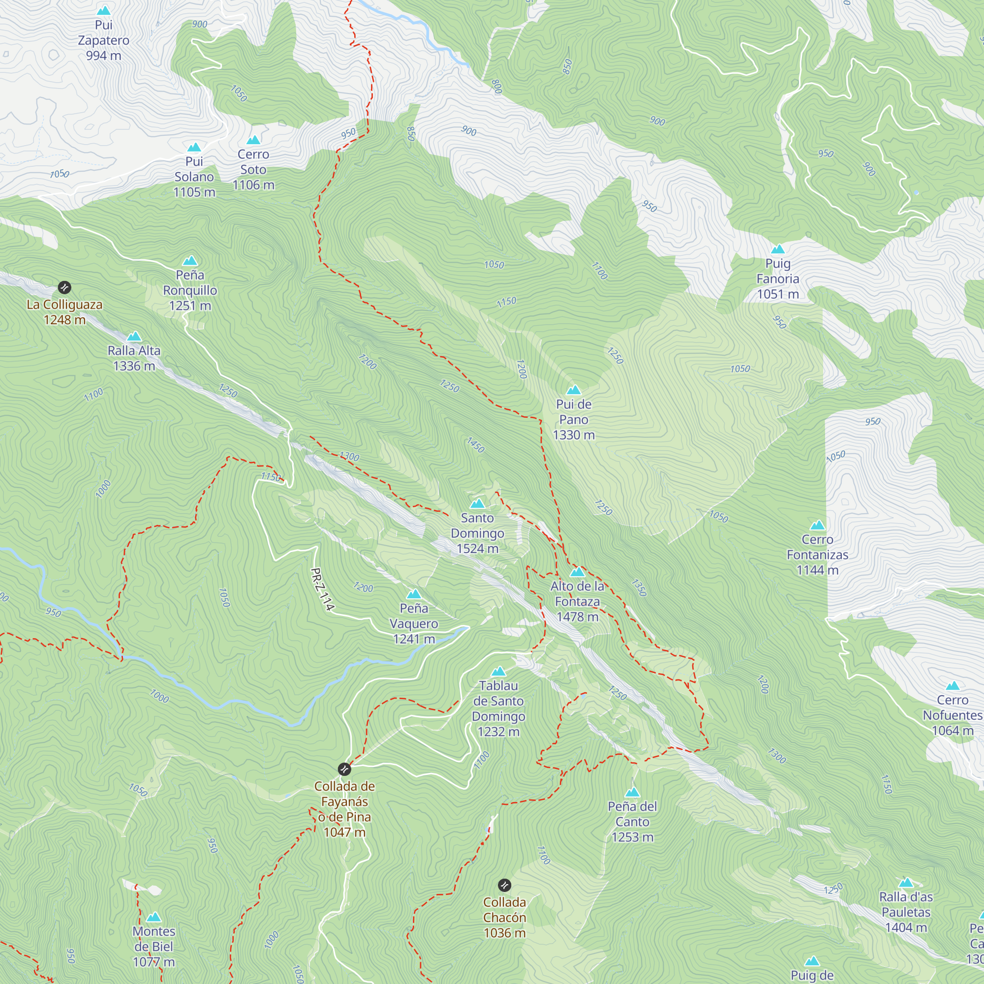 Refugio de Santo Domingo map
