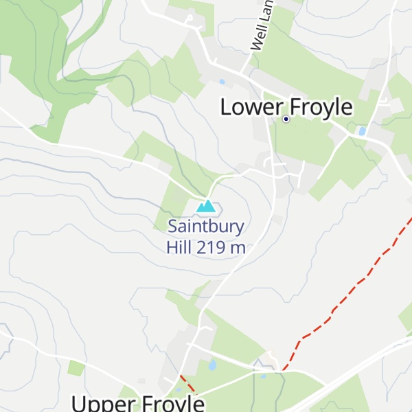 Map of Saintbury Hill