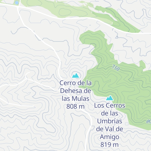 Map of Cerro de la Dehesa de las Mulas
