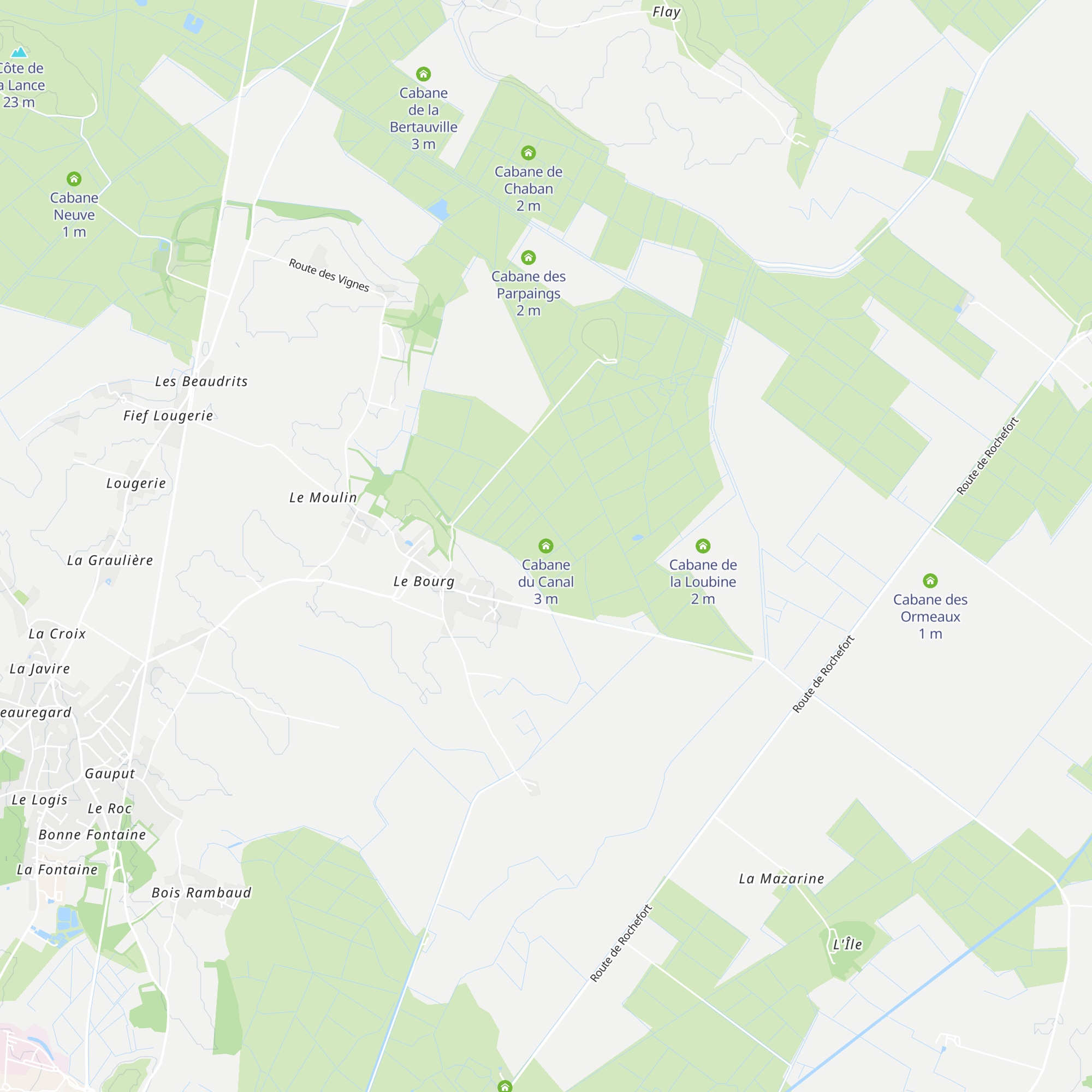 Cabane du Canal map