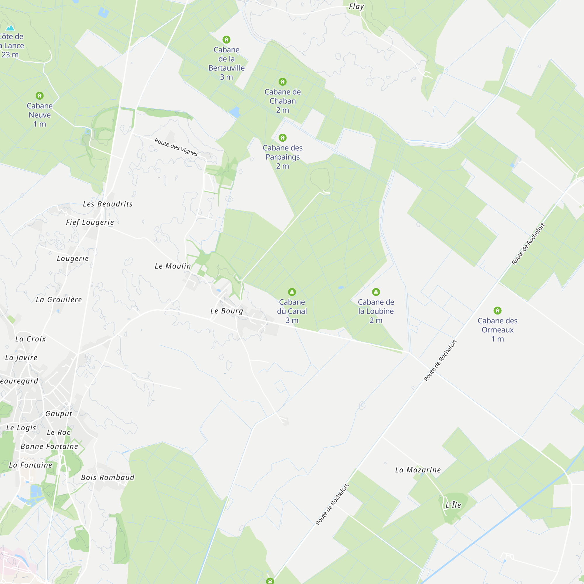 Cabane du Canal map