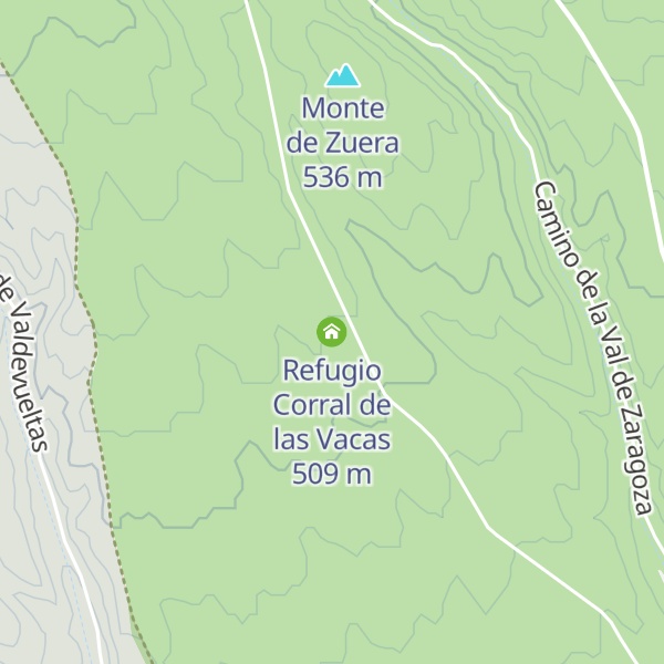 Map of Refugio Corral de las Vacas