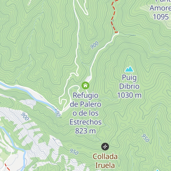 Map of Refugio de Palero o de los Estrechos