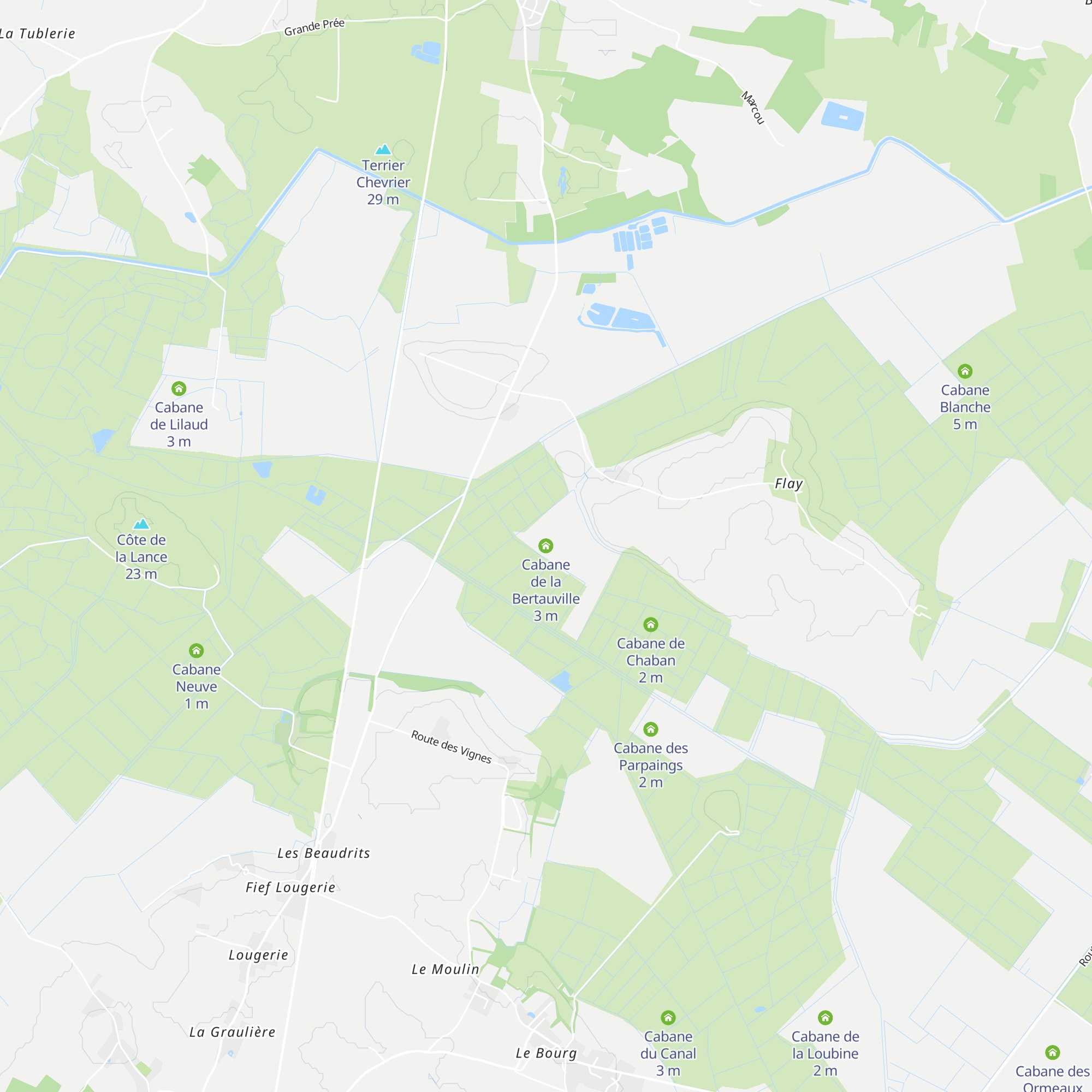 Cabane de la Bertauville map