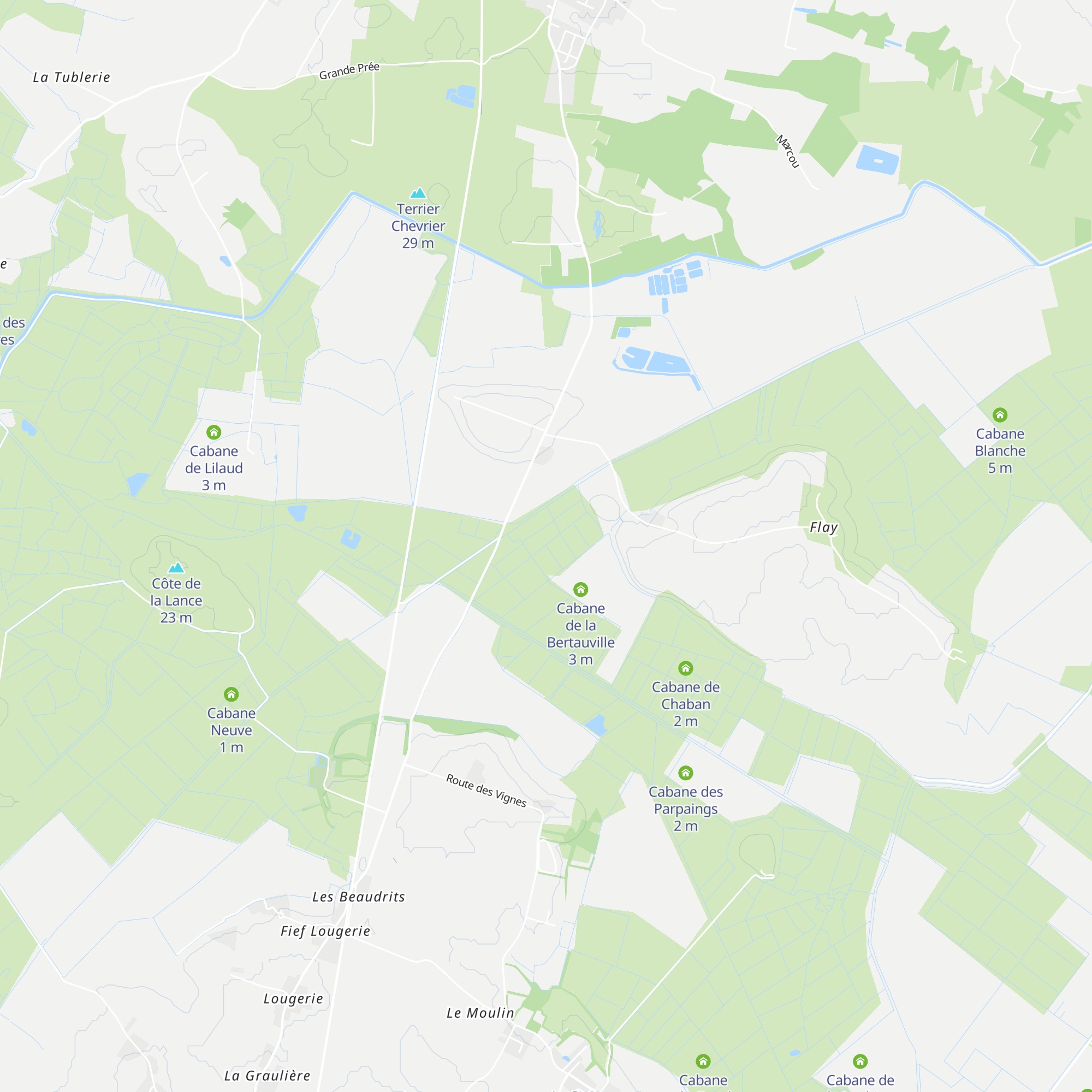 Cabane du Pont map