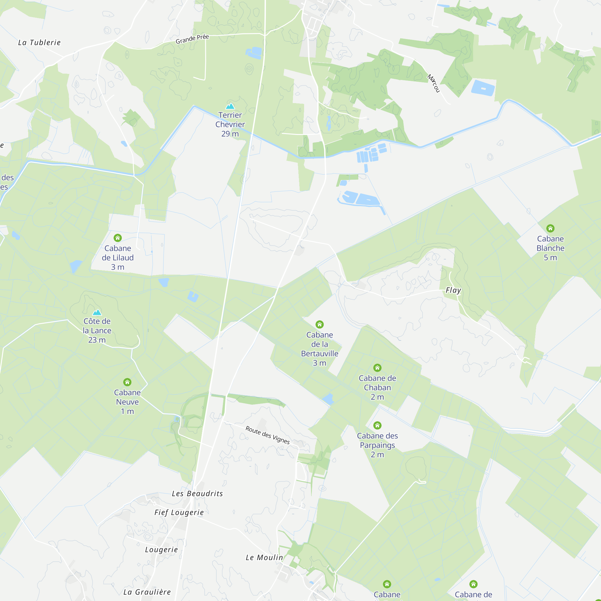 Cabane du Pont map