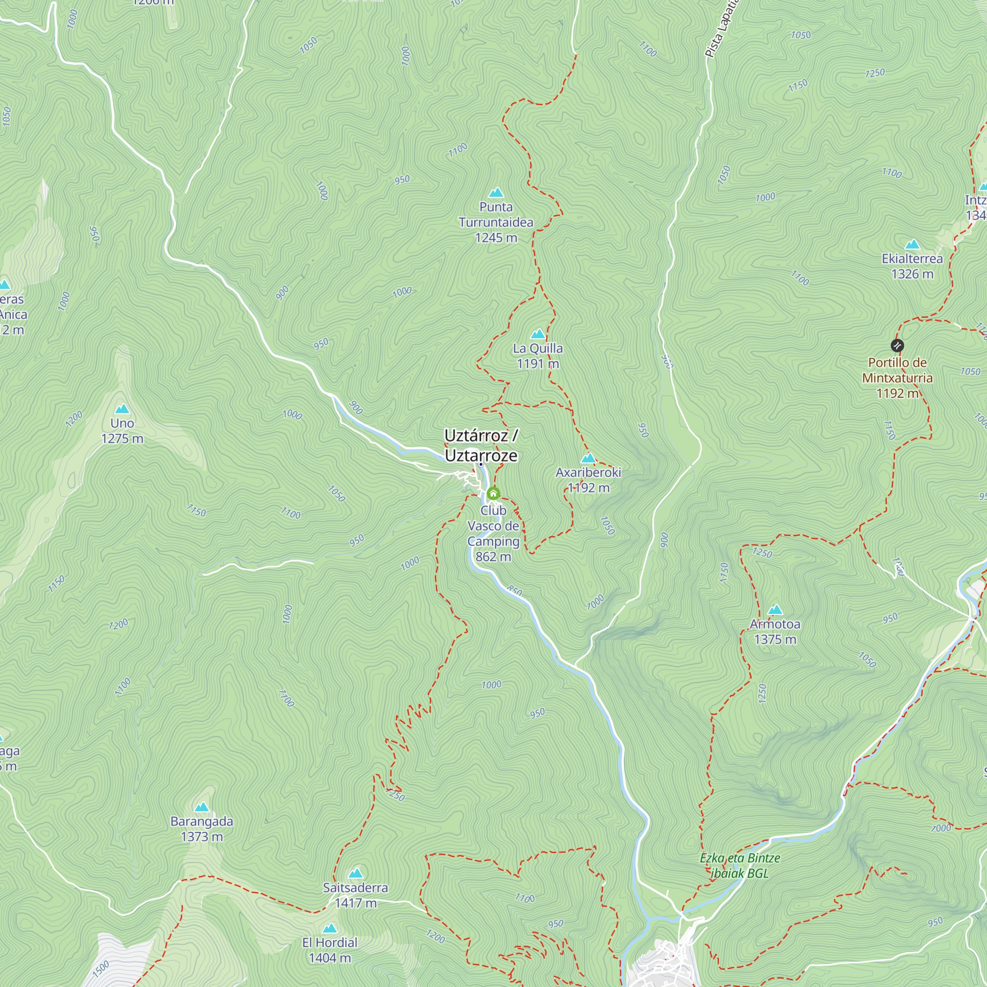 Club Vasco de Camping map