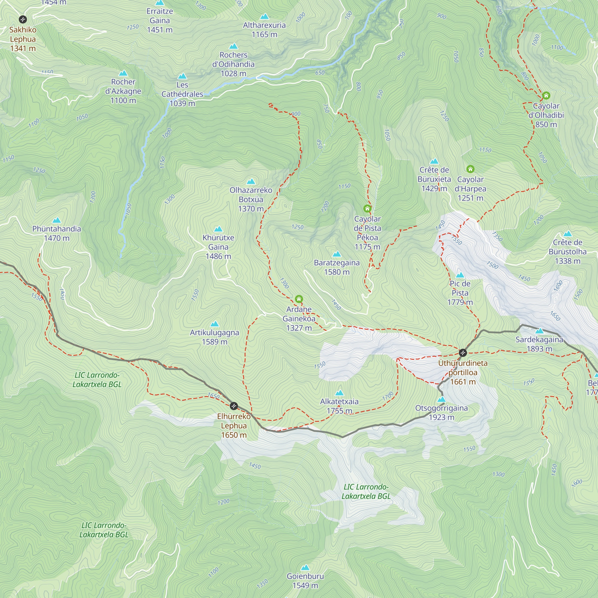 Ardane Gaïnekoa map