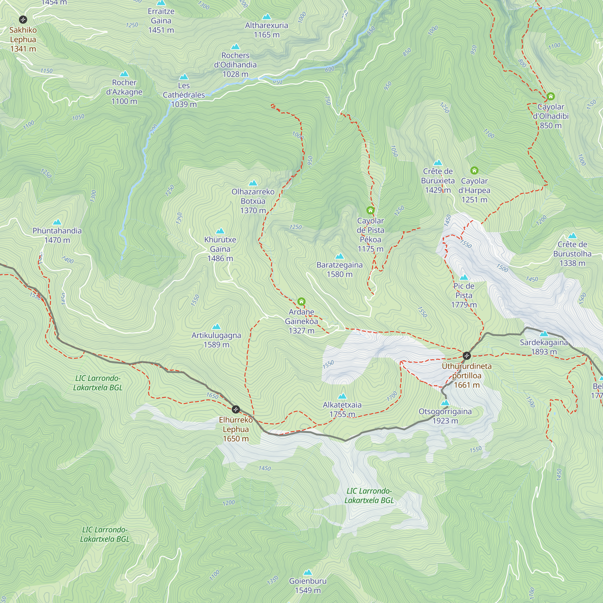 Ardane Gaïnekoa map
