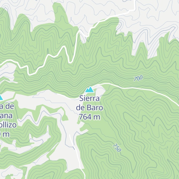 Map of Sierra de Baro
