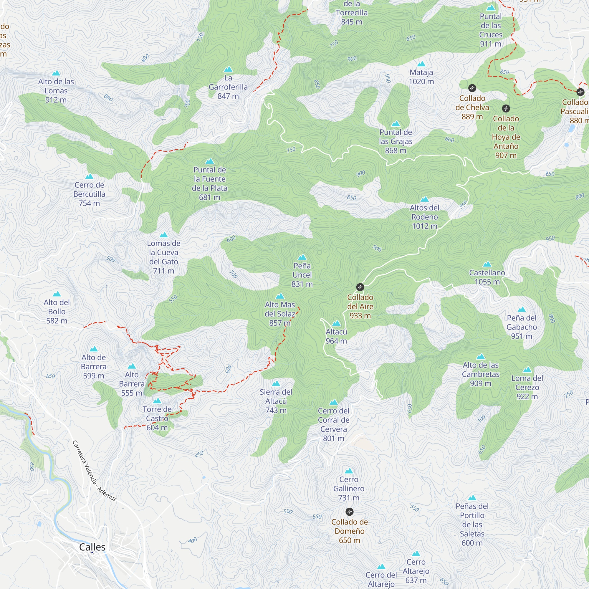 Refugio Mas de Solaz map