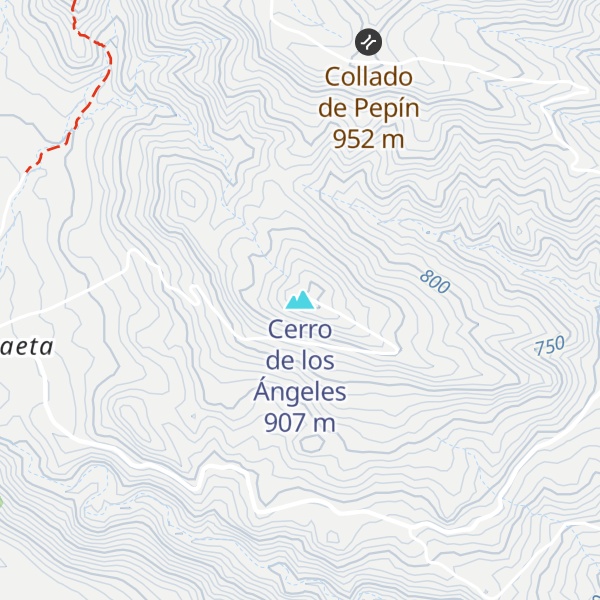 Map of Cerro de los Ángeles