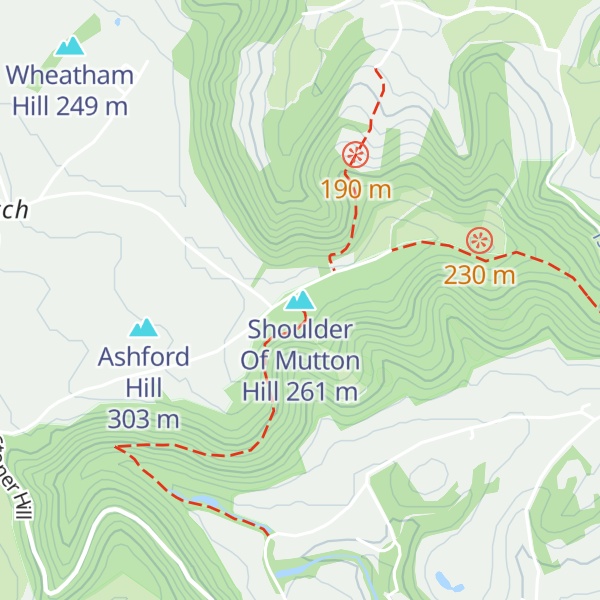 Map of Shoulder Of Mutton Hill