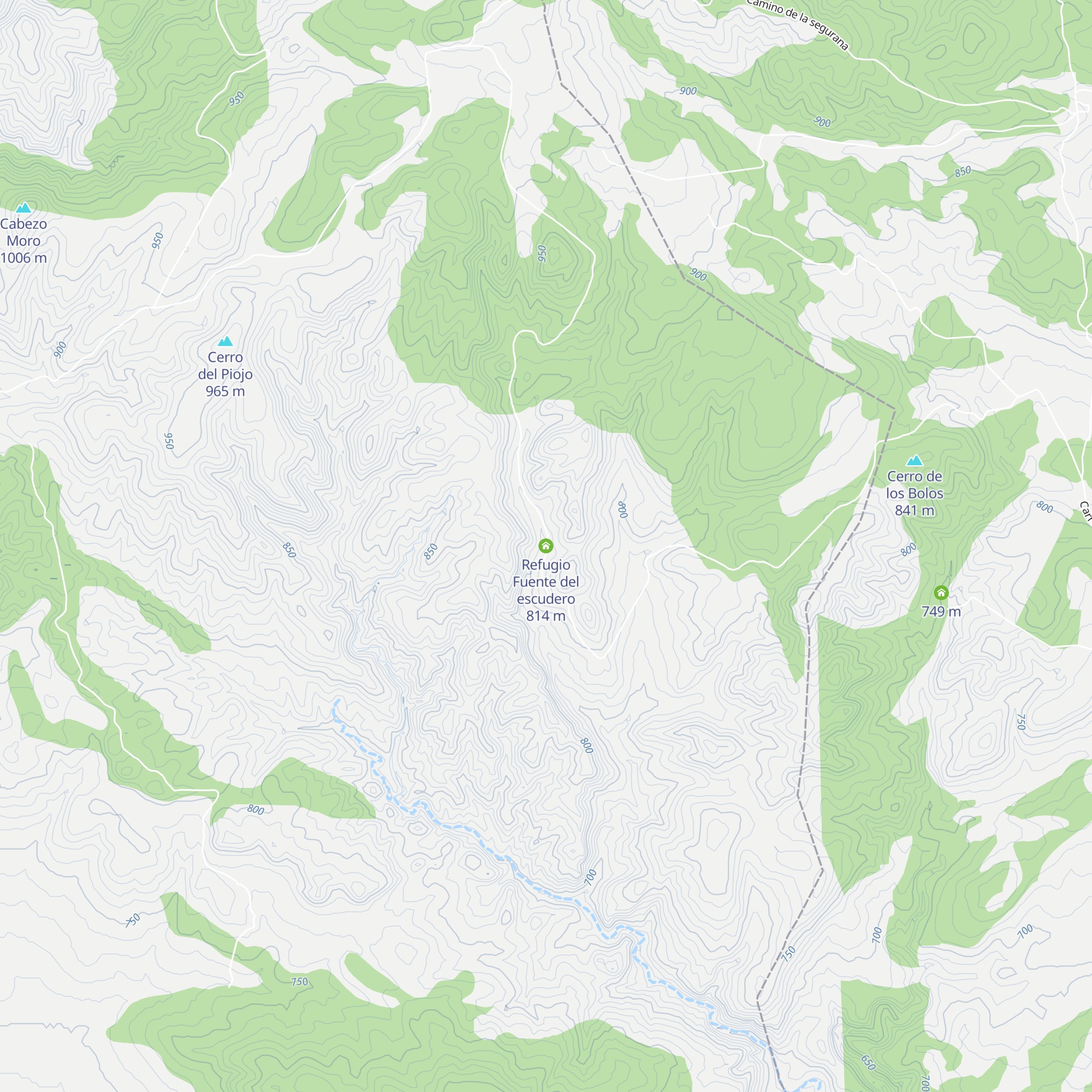 Refugio Fuente del escudero map