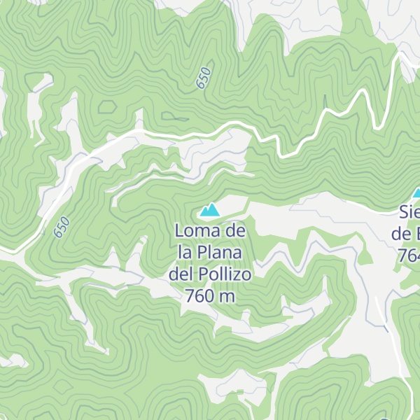 Map of Loma de la Plana del Pollizo