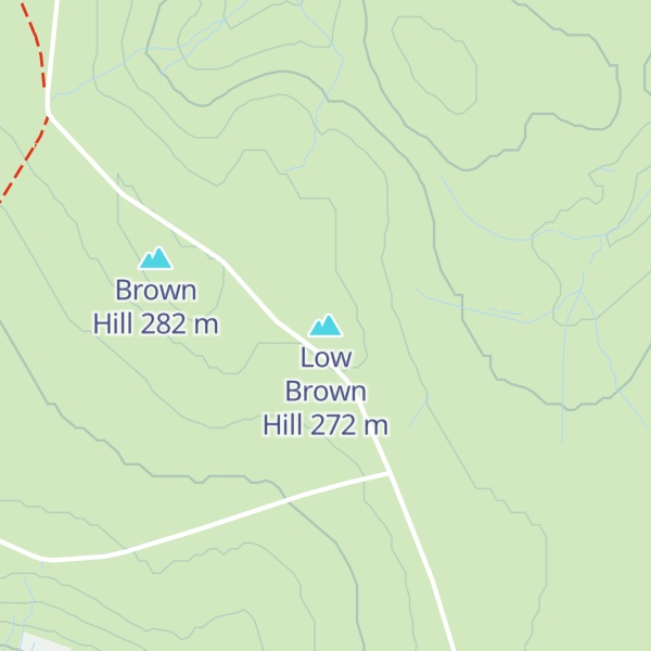 Map of Low Brown Hill