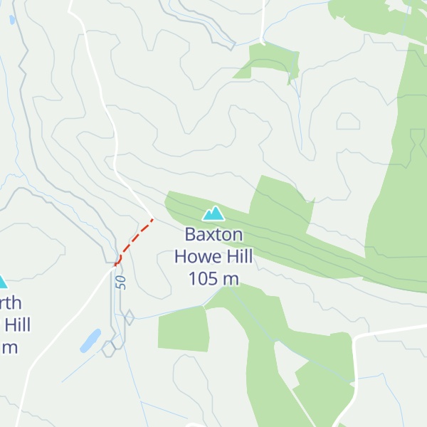 Map of Baxton Howe Hill