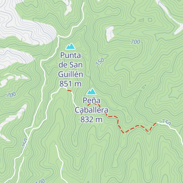 Map of Peña Caballera