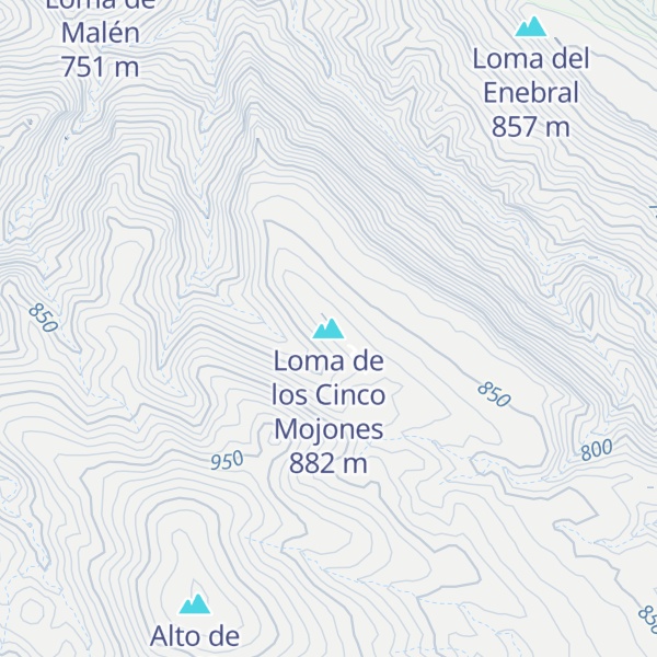 Map of Loma de los Cinco Mojones