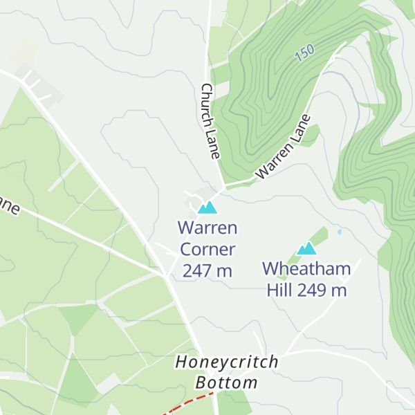 Map of Warren Corner