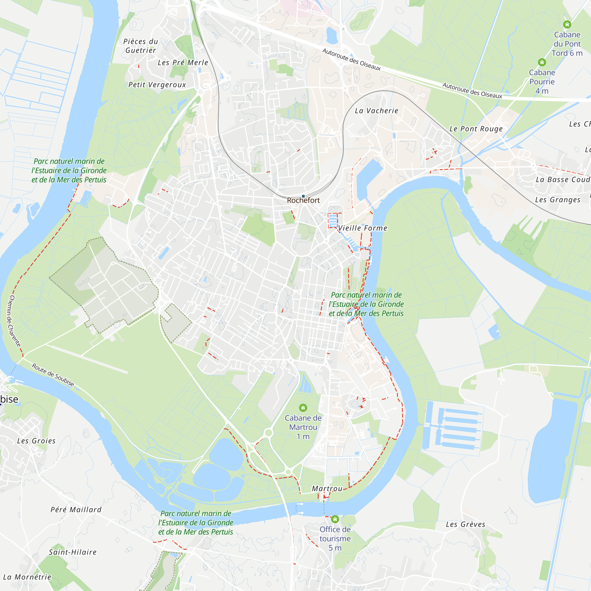 Office de tourisme de Rochefort map