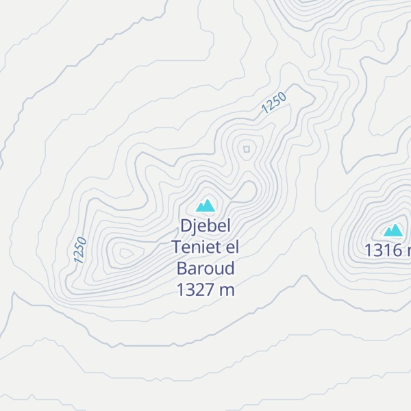 Map of Djebel Teniet el Baroud