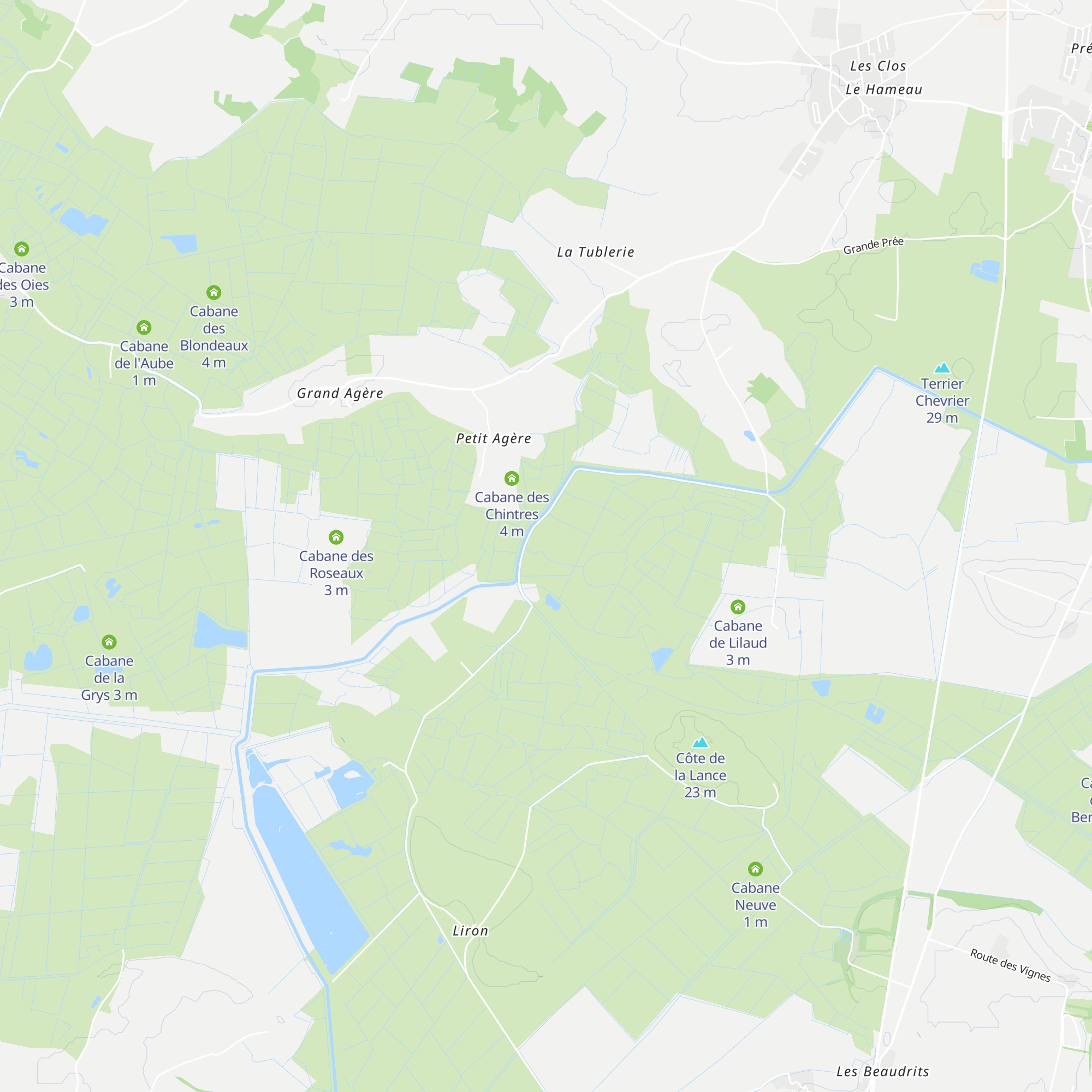 Cabane de la Viaude map
