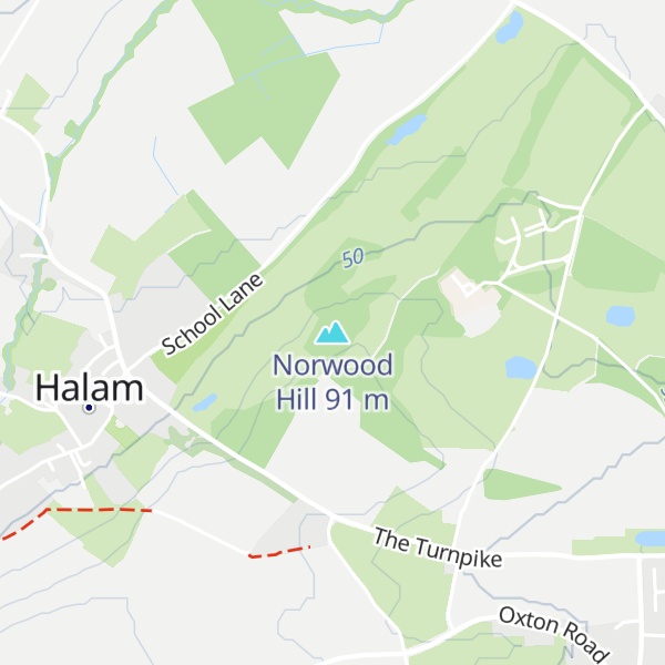 Map of Norwood Hill
