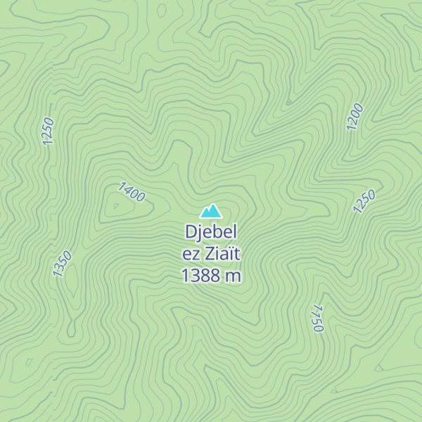 Map of Djebel ez Ziaït
