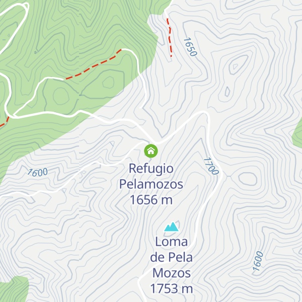 Map of Refugio Pelamozos