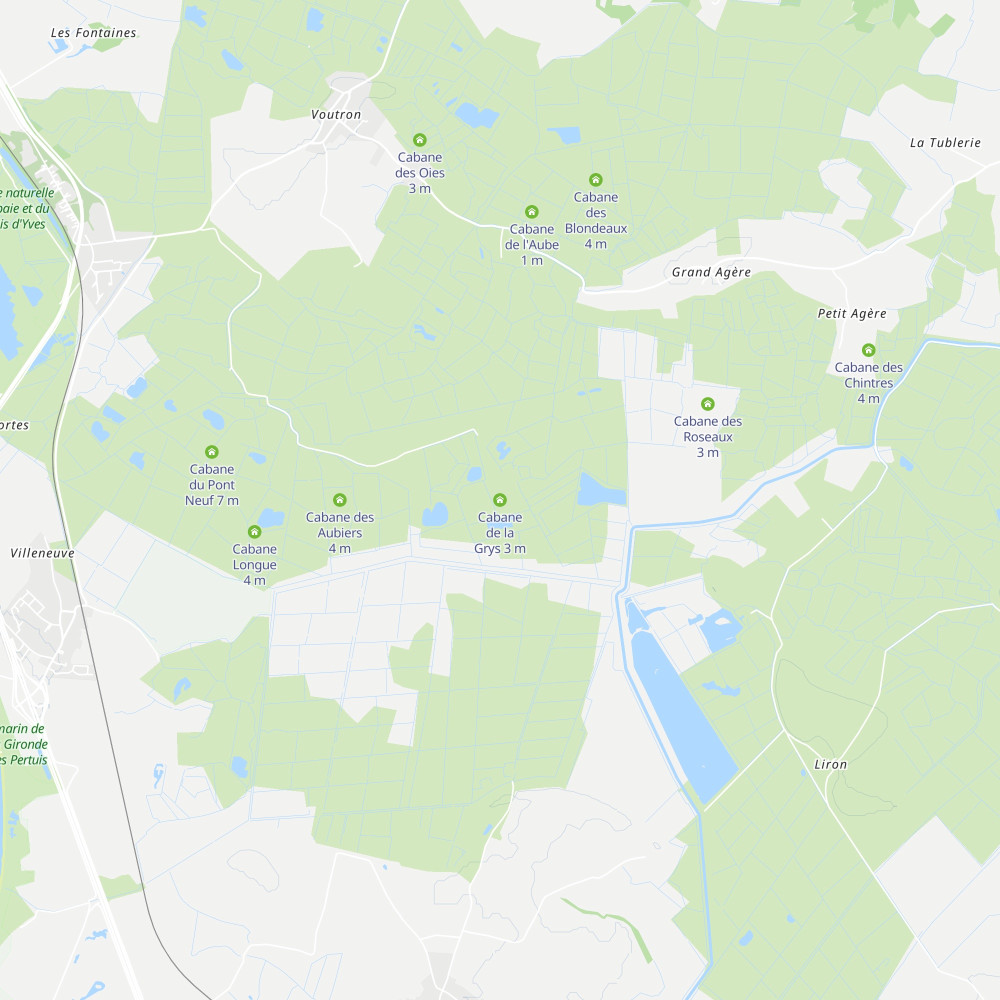 Cabane de la Grys map