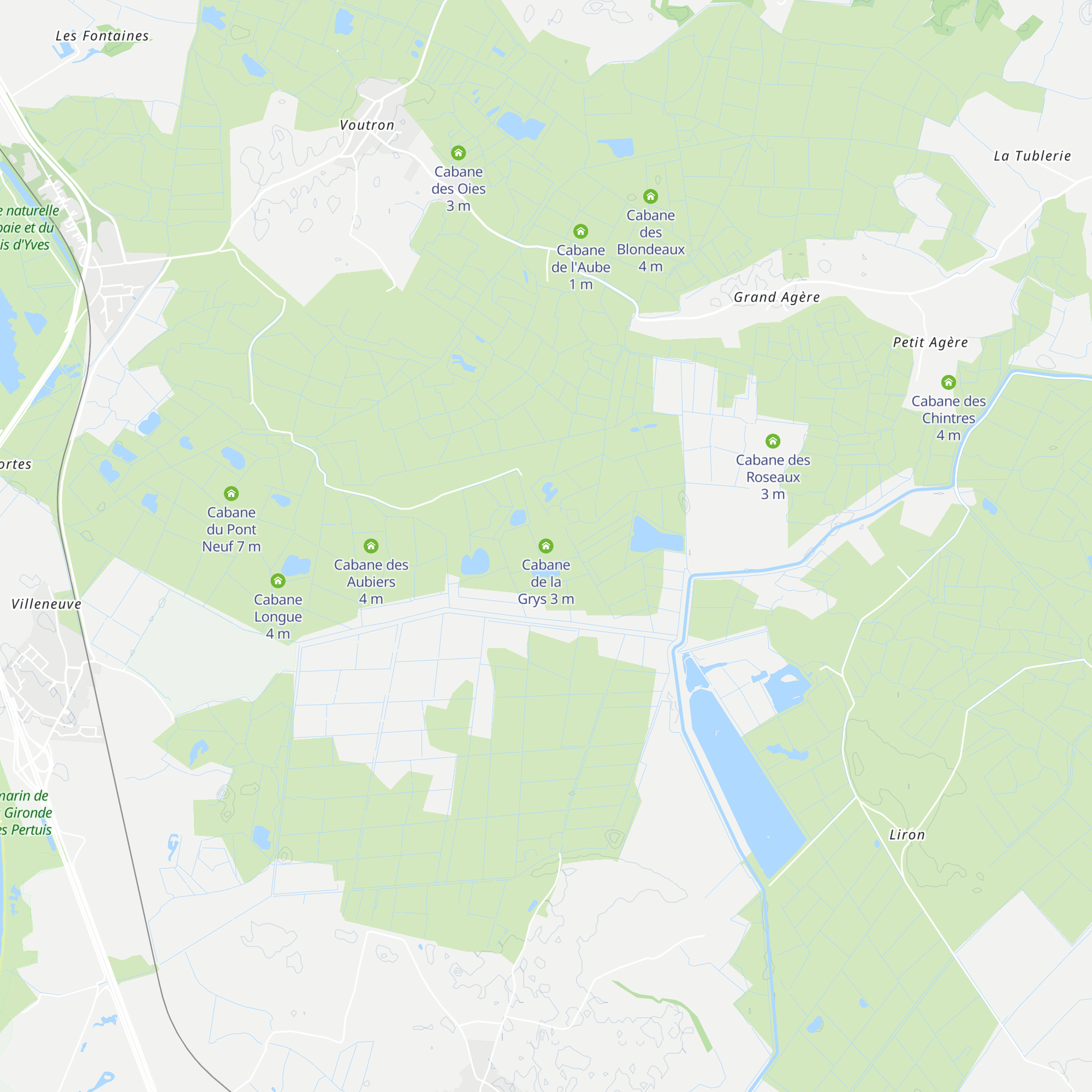 Cabane de la Grys map