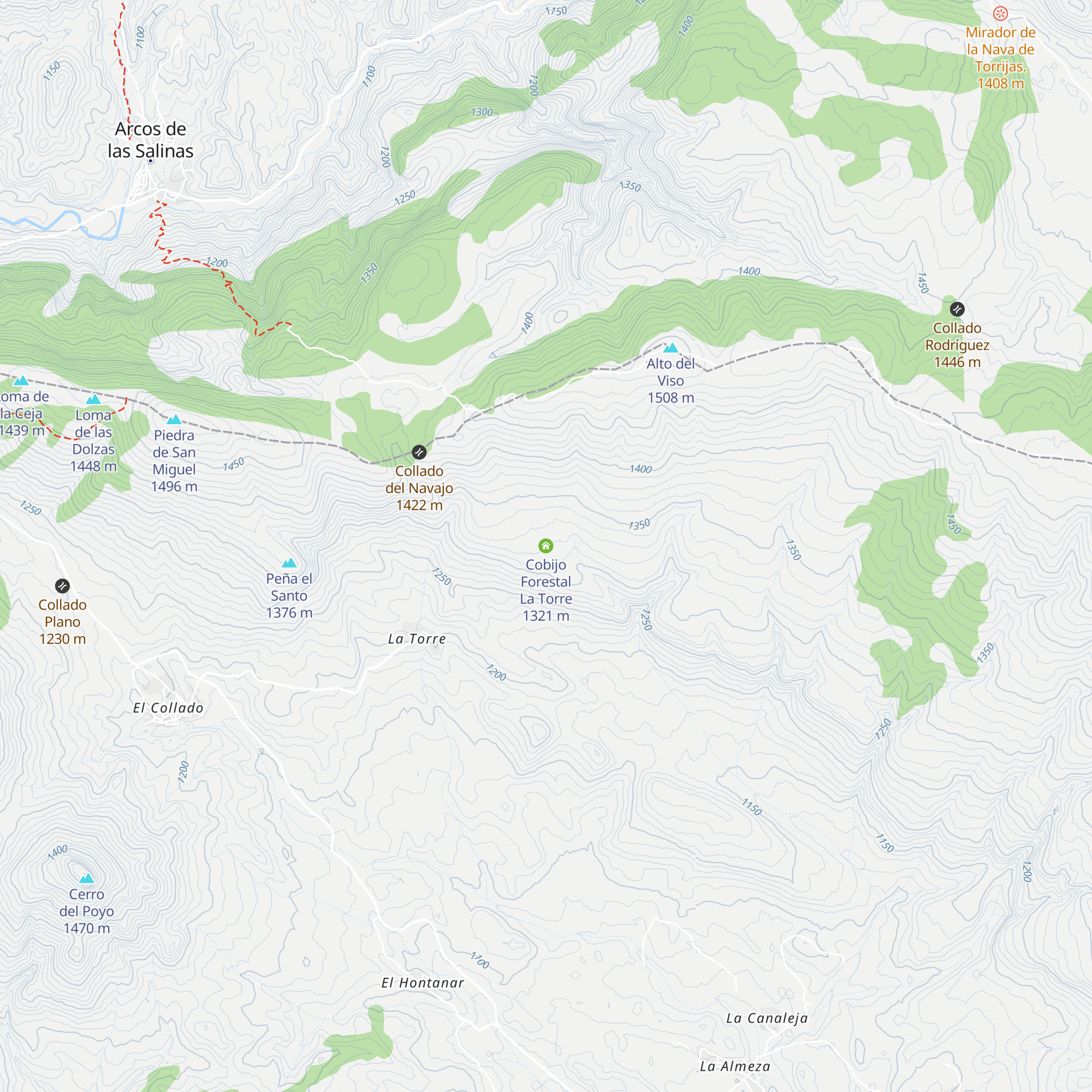 Cobijo Forestal La Torre map