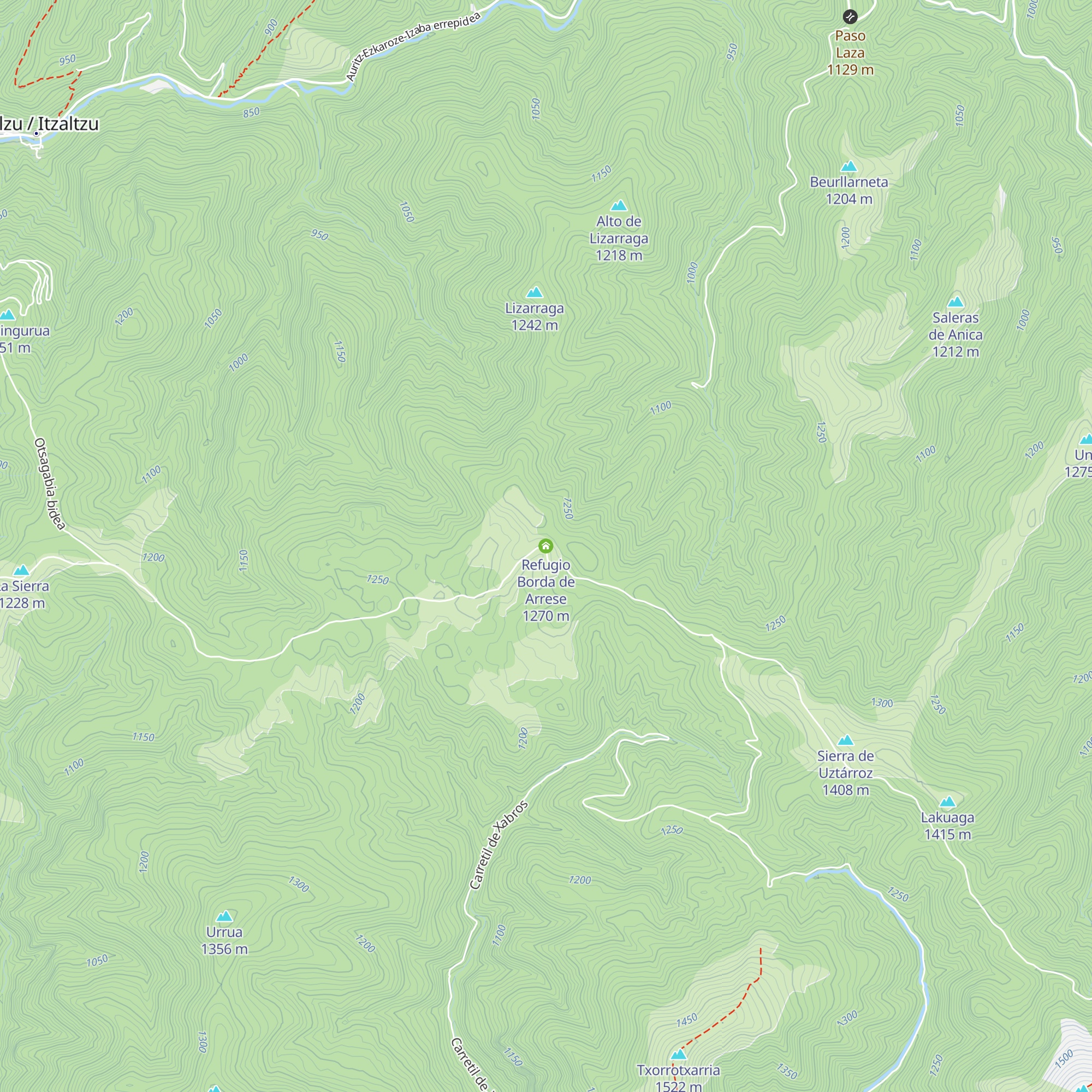 Refugio Borda de Arrese map