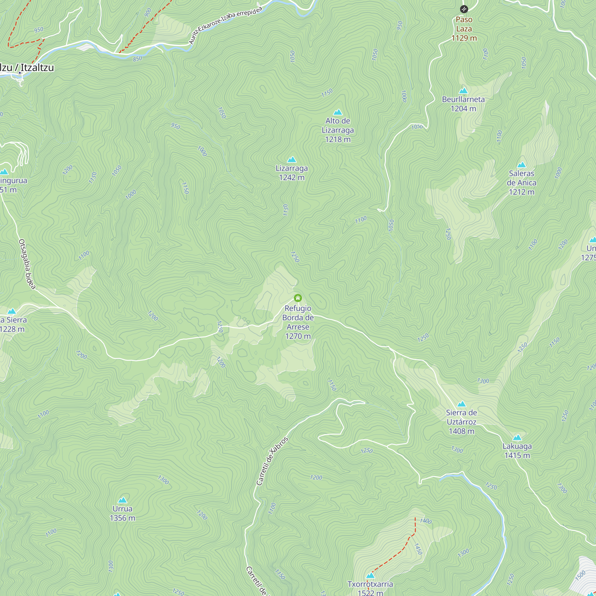 Refugio Borda de Arrese map
