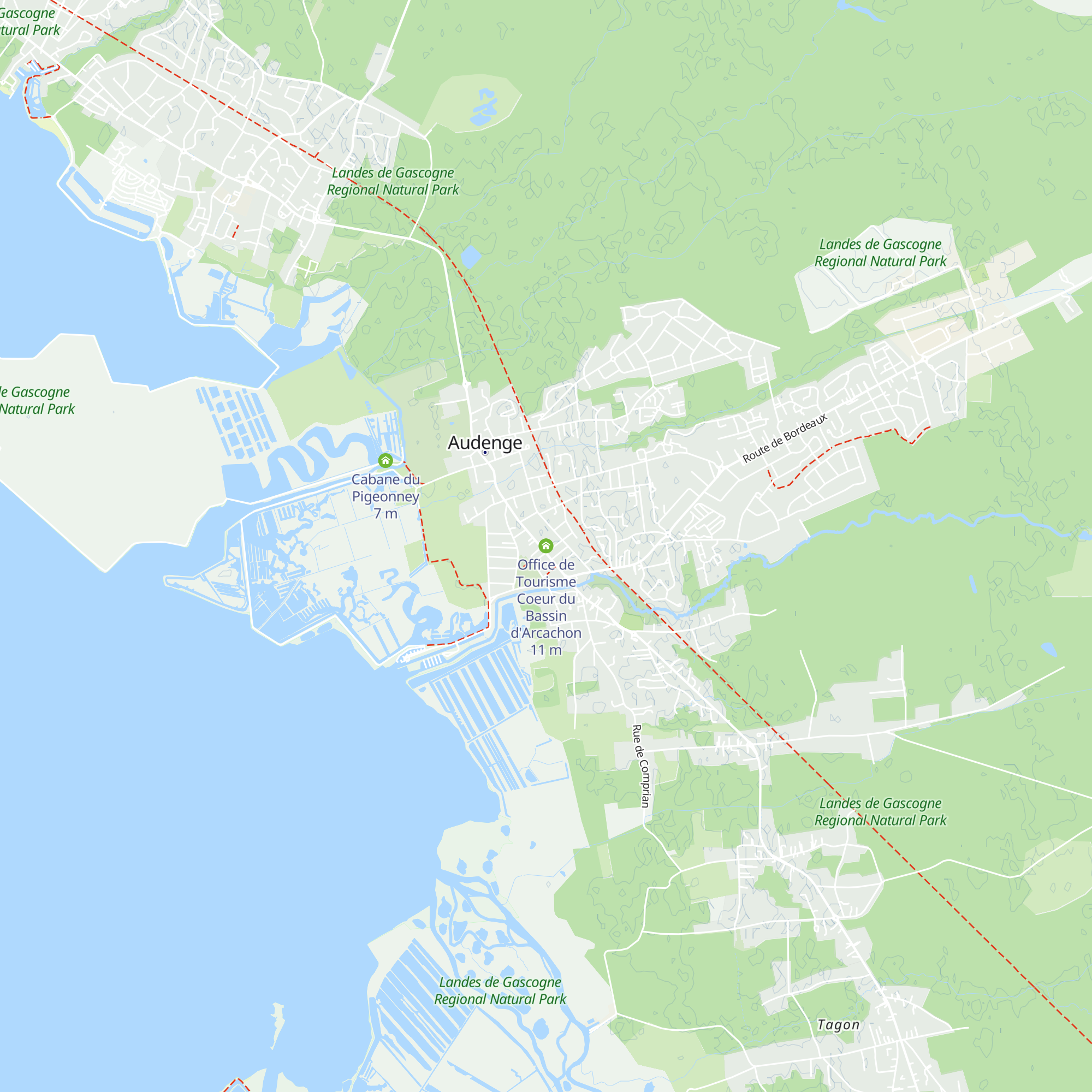 Office de Tourisme Coeur du Bassin d'Arcachon map