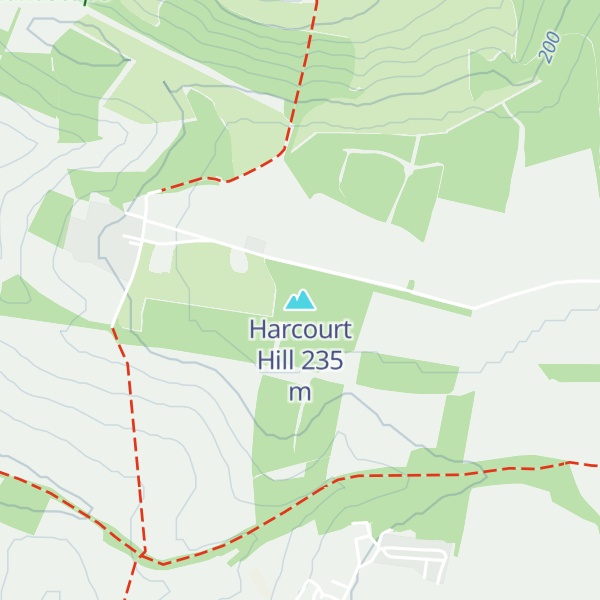 Map of Harcourt Hill