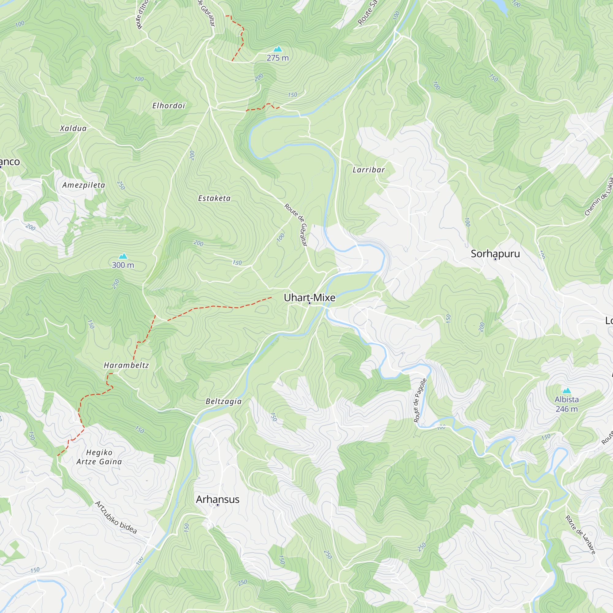 Gîte Ostatua map